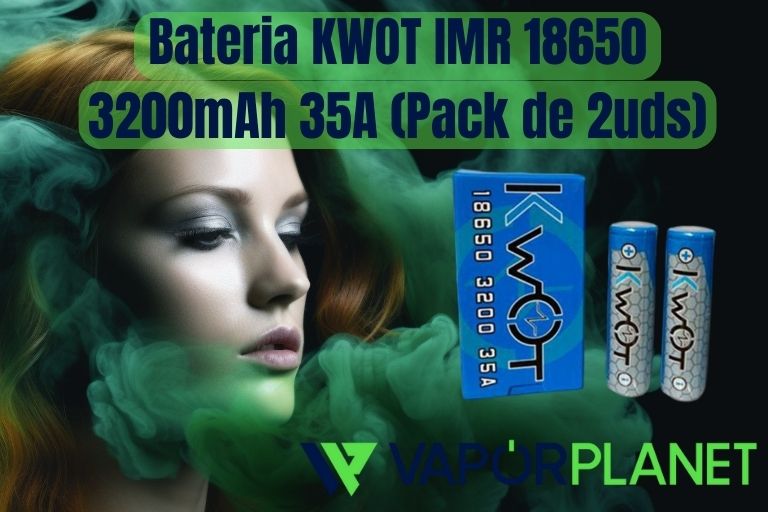 → Bateria KWOT IMR 18650 3200mAh 35A (Pack de 2uds)