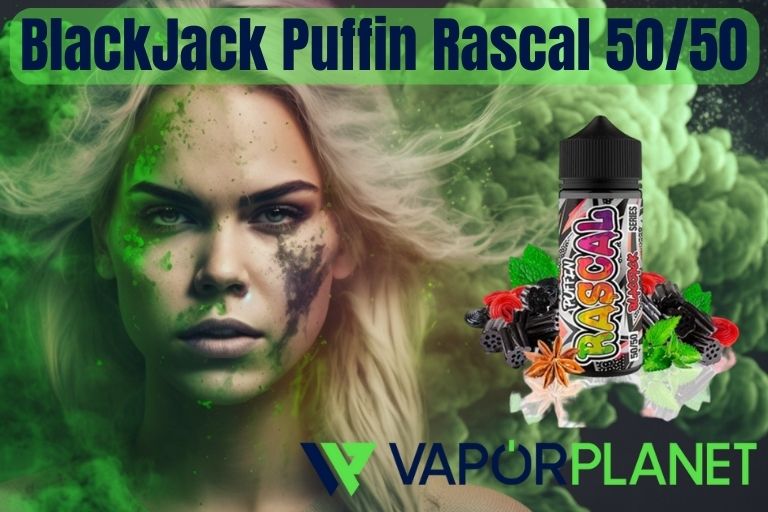 BlackJack Puffin Rascal 50/50 Series 100 ml + 2 Nicokit grátis