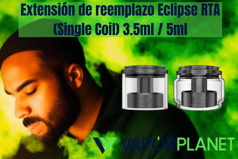 Extensión de reemplazo Eclipse RTA (Single Coil) 3.5ml / 5ml - Yachtvape x Mike Vapes