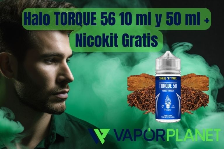 Halo TORQUE 56 10 ml y 50 ml + Nicokit Gratis - Líquidos HALO Baratos