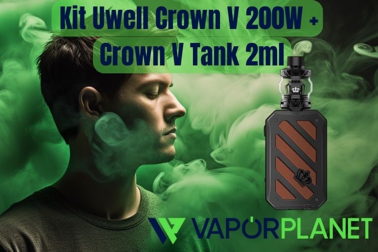Kit Uwell Crown V 200W + Tanque Crown V 2ml - Kit Uwell