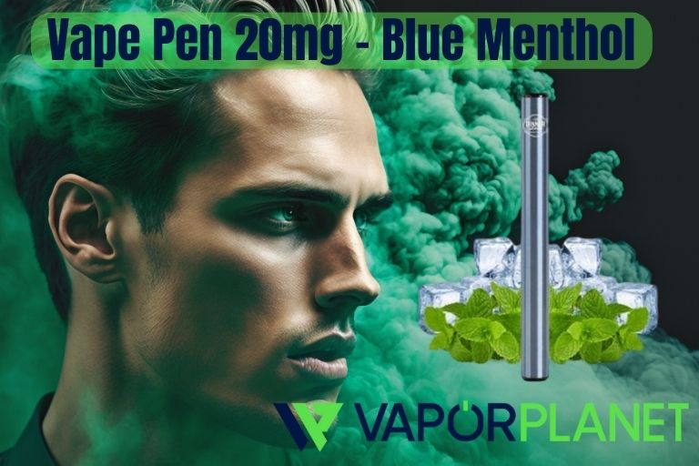 Vape Pen 20mg - Blue Menthol - Dinner Lady - Desechable 400 caladas